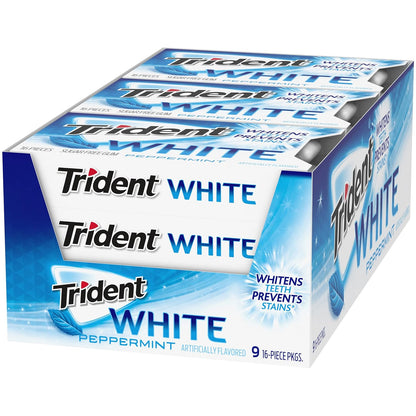 Trident White Chewing Gum – After-School Snack Drawer Pick for Active Kids, Bulk Variety Pack