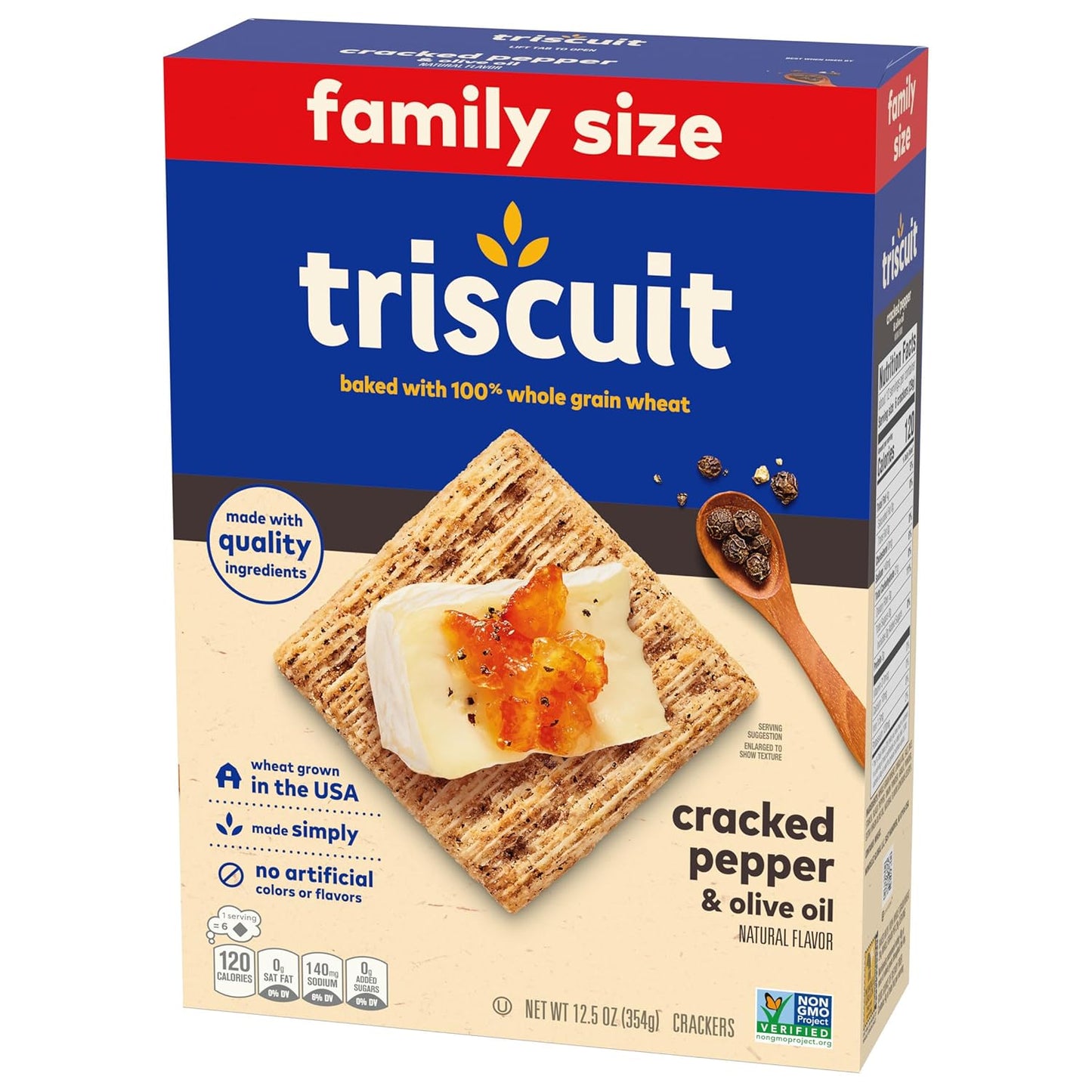 Triscuit Cracked Pepper & Olive Oil Crackers – 2-Pack for Stocking the Pantry and Party Buffets