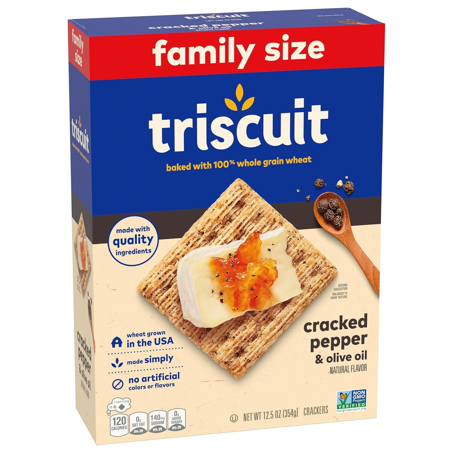 Triscuit Cracked Pepper & Olive Oil Crackers – 2-Pack for Stocking the Pantry and Party Buffets