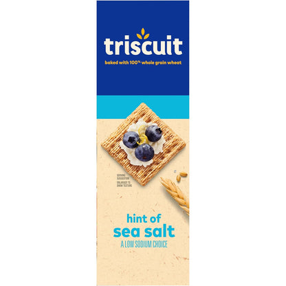 Triscuit Hint of Sea Salt Whole Grain Crackers – Simple Clean-Label Snack for Intentional Snack Boards