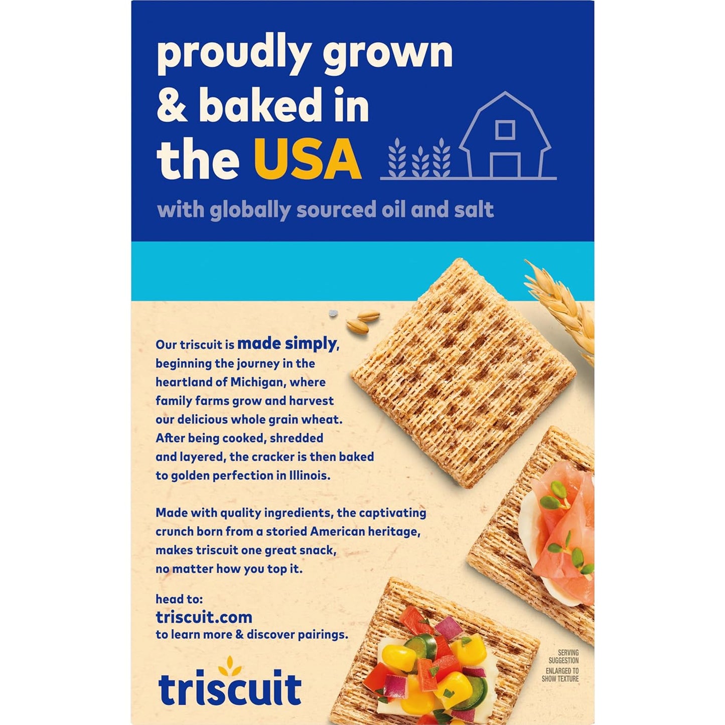 Triscuit Hint of Sea Salt Whole Grain Crackers – Simple Clean-Label Snack for Intentional Snack Boards