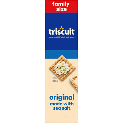 Triscuit Original Whole Grain Wheat Crackers – No Artificial Colors Whole Wheat Snacks for Back-to-School, 12.5 oz