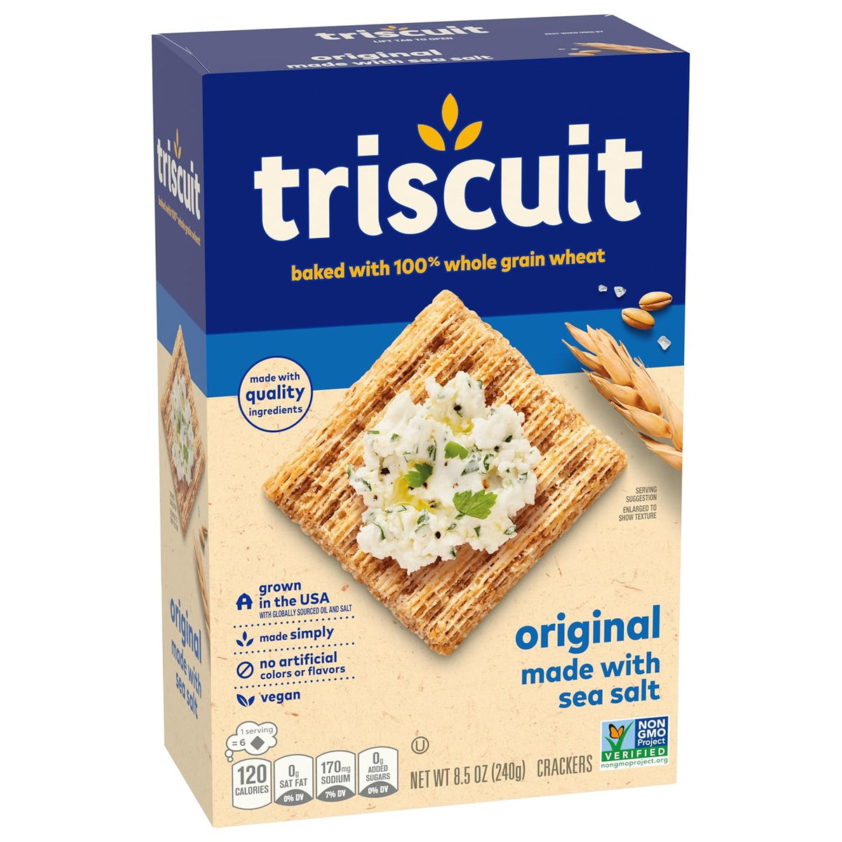 Triscuit Original Whole Grain Wheat Crackers – Simple Whole Wheat Cracker for Clean Counter Snack Storage