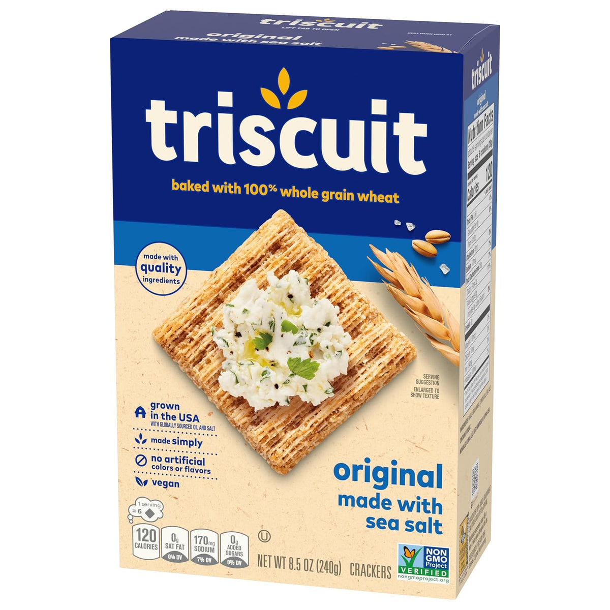 Triscuit Original Whole Grain Wheat Crackers – Simple Whole Wheat Cracker for Clean Counter Snack Storage