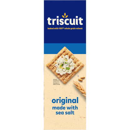 Triscuit Original Whole Grain Wheat Crackers – Simple Whole Wheat Cracker for Clean Counter Snack Storage