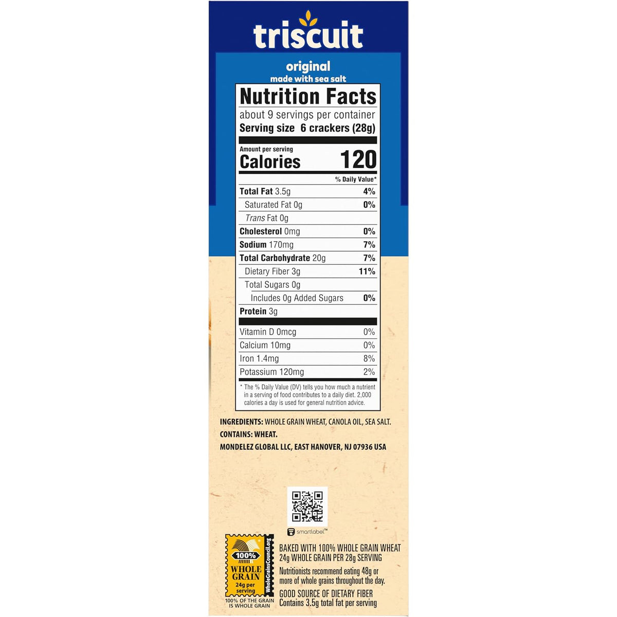 Triscuit Original Whole Grain Wheat Crackers – Simple Whole Wheat Cracker for Clean Counter Snack Storage