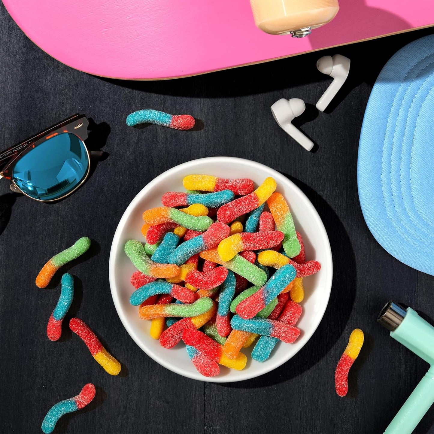 Trolli Sour Brite Crawlers Chewy Worms – Birthday Gift for Cousins, Nieces and Nephews Who Love Sweet and Sour Candy, 7.2 oz