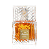 Lattafa Khamrah Amberwood Tonka Cologne – Comforting Aroma for Evening Wind-Down Routine, 100 ml Unisex EDP