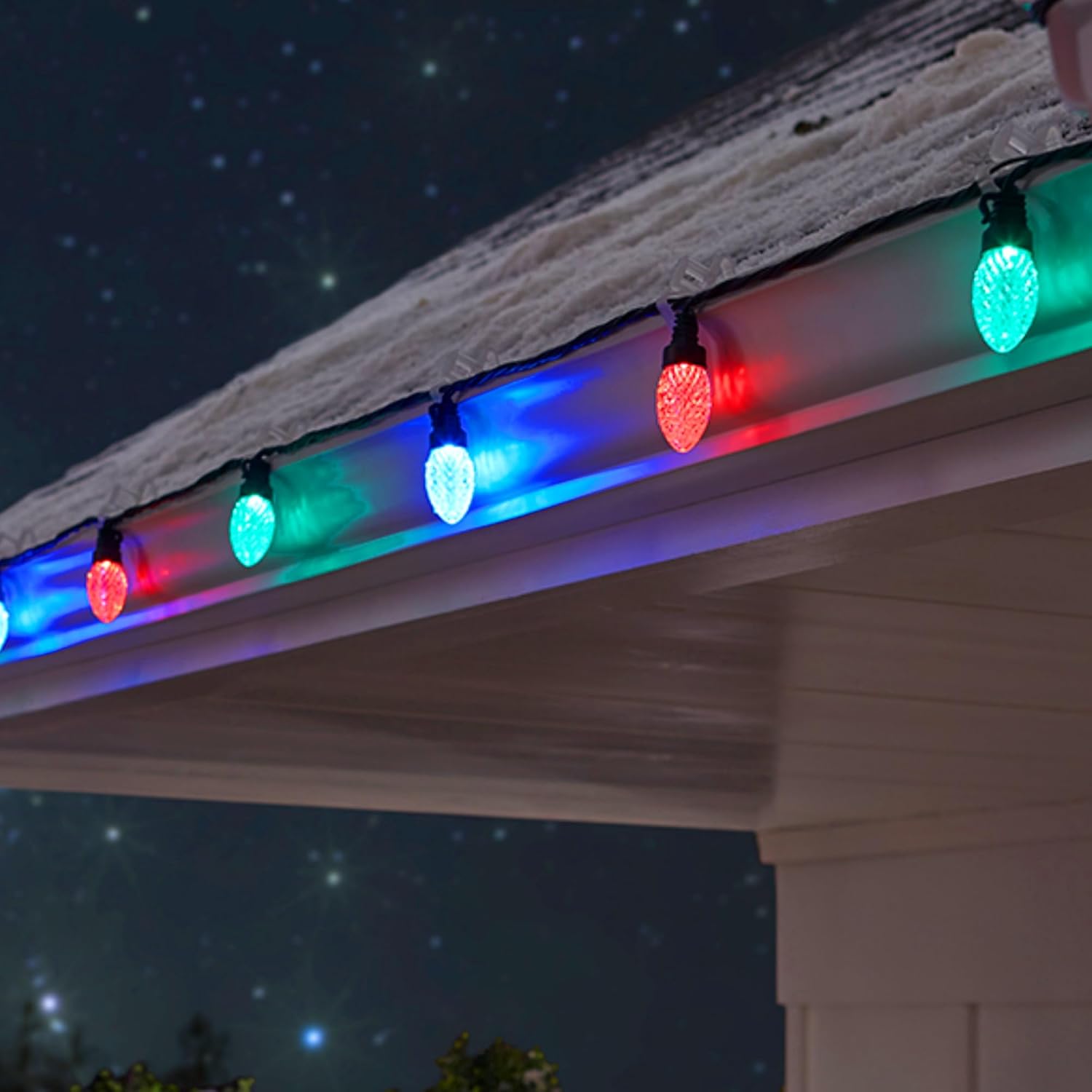 TW SHINE C9 Flameless Holiday String Lights – Auto Timer Shutoff for Worry-Free Evening Glow