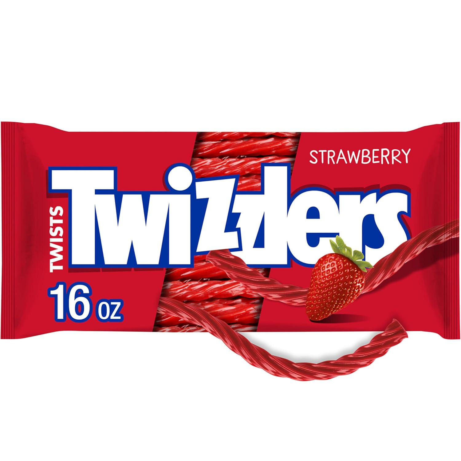 TWIZZLERS Strawberry Licorice Twists – Birthday Party Candy Dish Filler and Gift Bag Treat, 16 oz