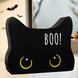 Black Cat Halloween Bathroom Decor Sign – Quirky Birthday Gift for Mom Who Loves Cats, Lightweight Shelf Decor
