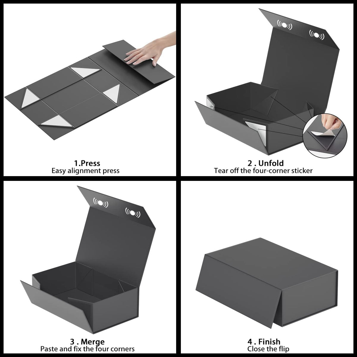two size options: 9.5x6x3 inches and 12x6x4 inches