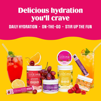 Ultima Sugar-Free Electrolyte Drink – Steady Afternoon Hydration to Beat the 3 p.m. Energy Crash