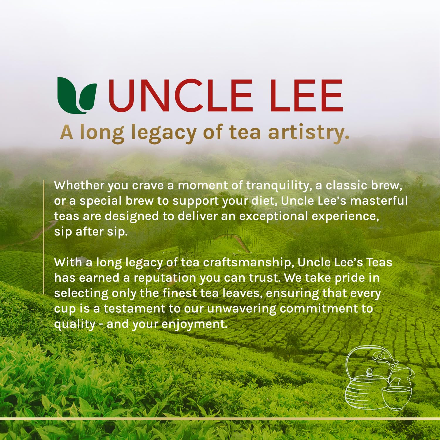 Uncle Lee's Organic Matcha Green Tea Bags – Premium Housewarming Gift for Tea Lovers and New Homeowners