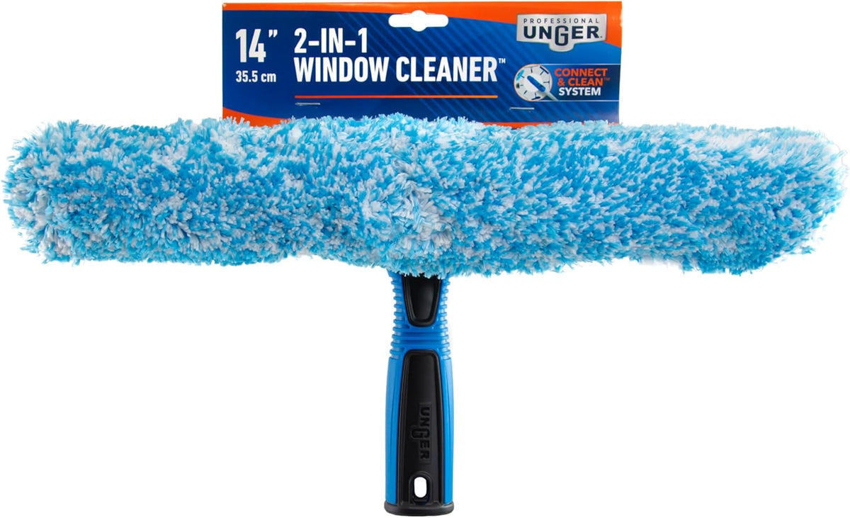 Unger Connect and Clean 14-Inch Window Cleaner – Clean Mirrors and Shower Doors for a Polished Home Look