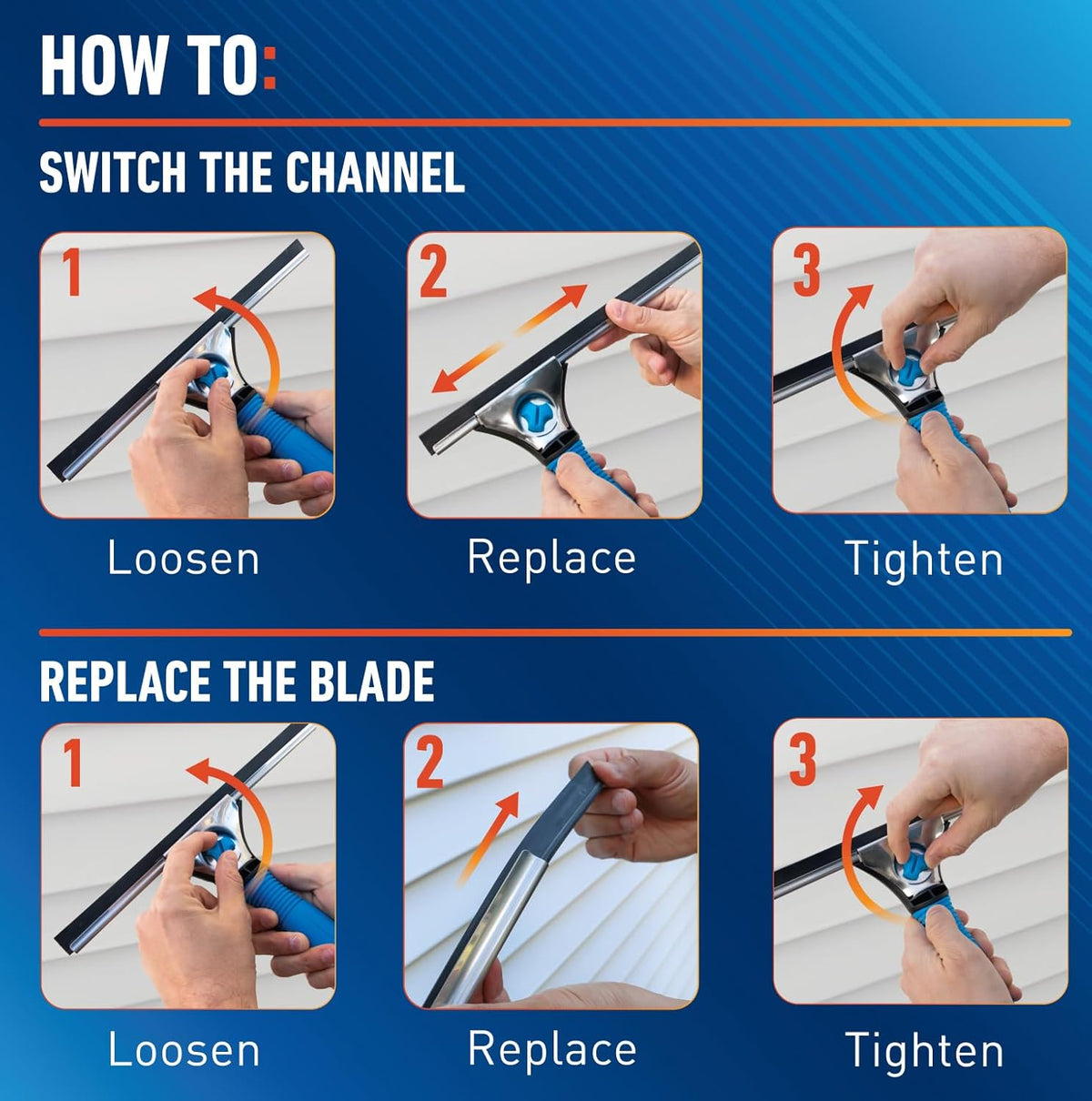 Unger Professional 18" Window Squeegee with 12" Channel – Efficient Cleaning Setup for Facility Maintenance Teams