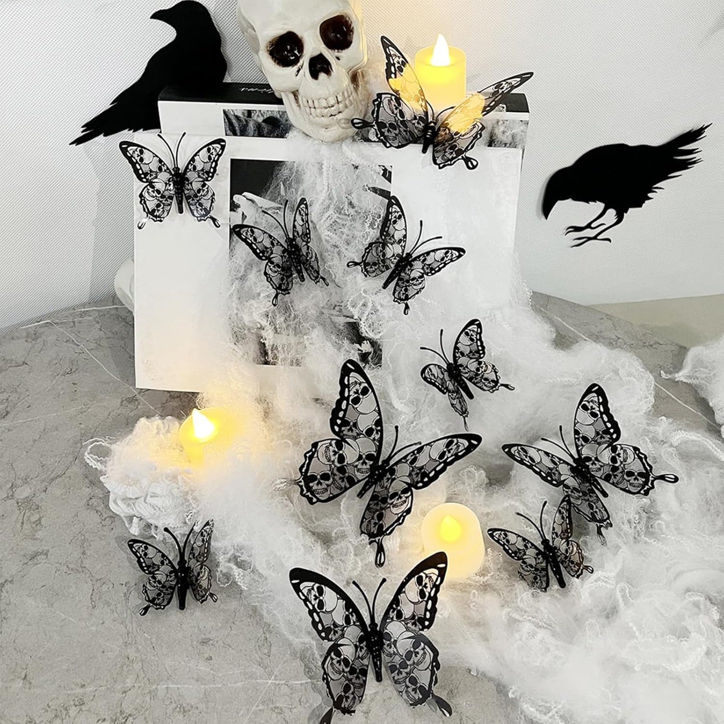 Unique Halloween Present – 72 Piece 3D Bat Wall Decor with Removable PVC Stickers, Gift Ready for Party Hosts and Decor Lovers