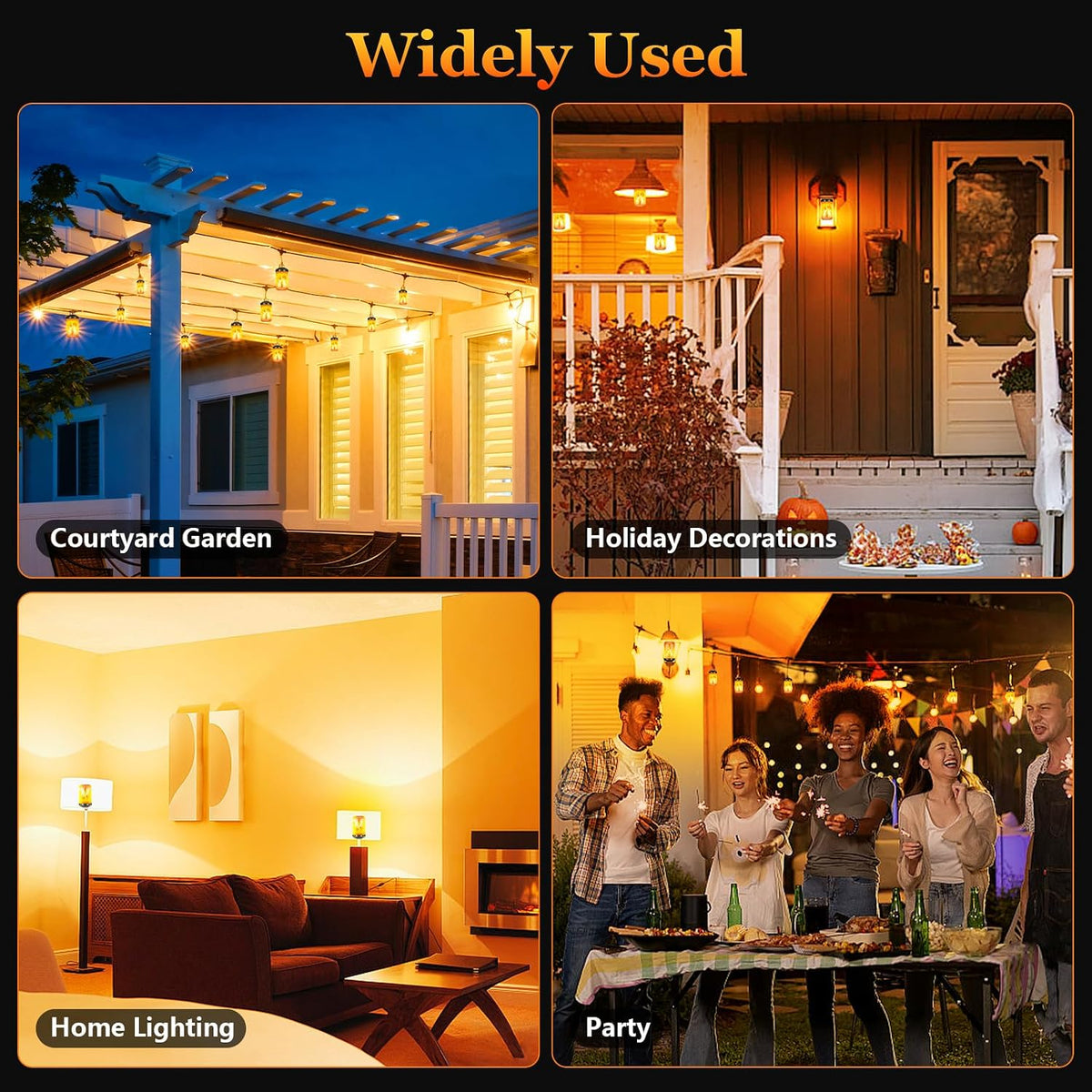 upgraded led beads producing 600 lumens at 1400k warm yellow color temperature