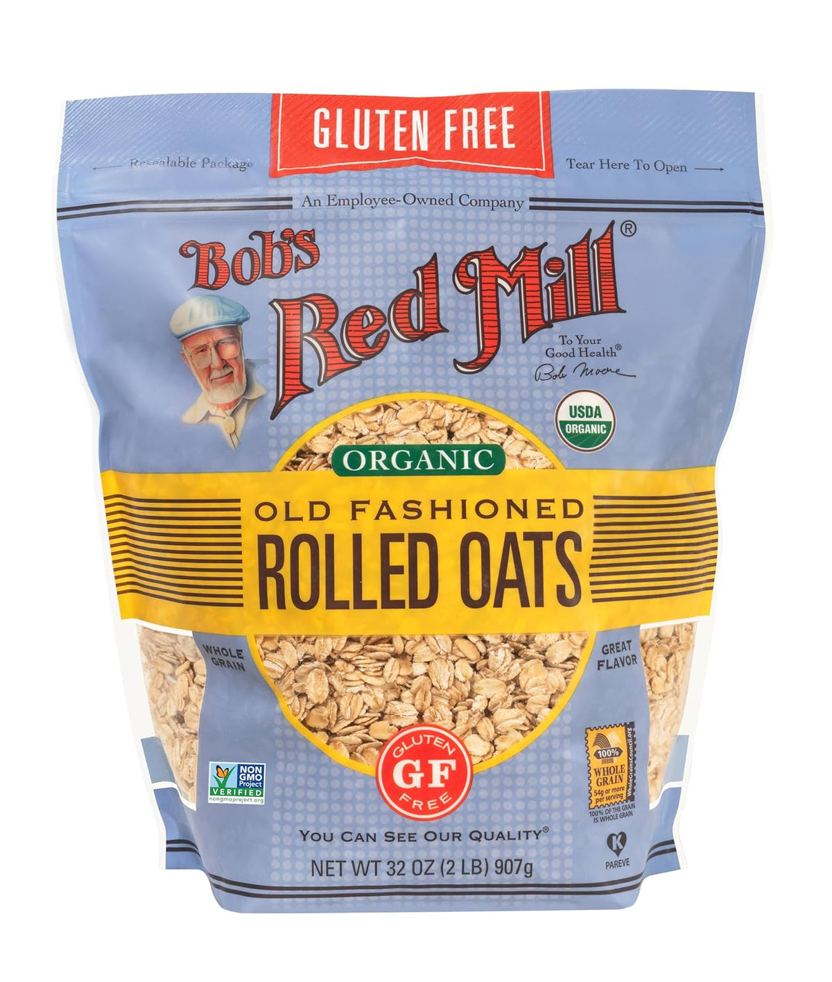 usda certified organic whole grain rolled oats