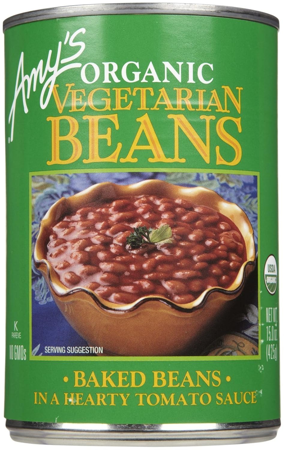 usda organic ingredient list including organic white beans, tomato puree, onions, and garlic