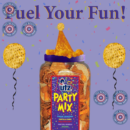 Utz Snack Variety Barrel 26 oz - Uncluttered Pantry Snack for Intentional Households and Quiet Hosting
