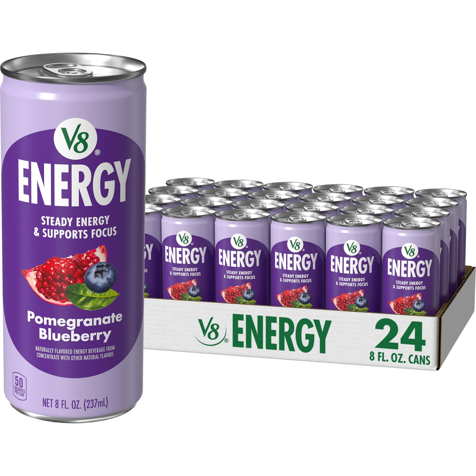 V8 +Energy Sparkling Black Cherry – On-the-Go Sparkling Energy for Post-Workout Recovery