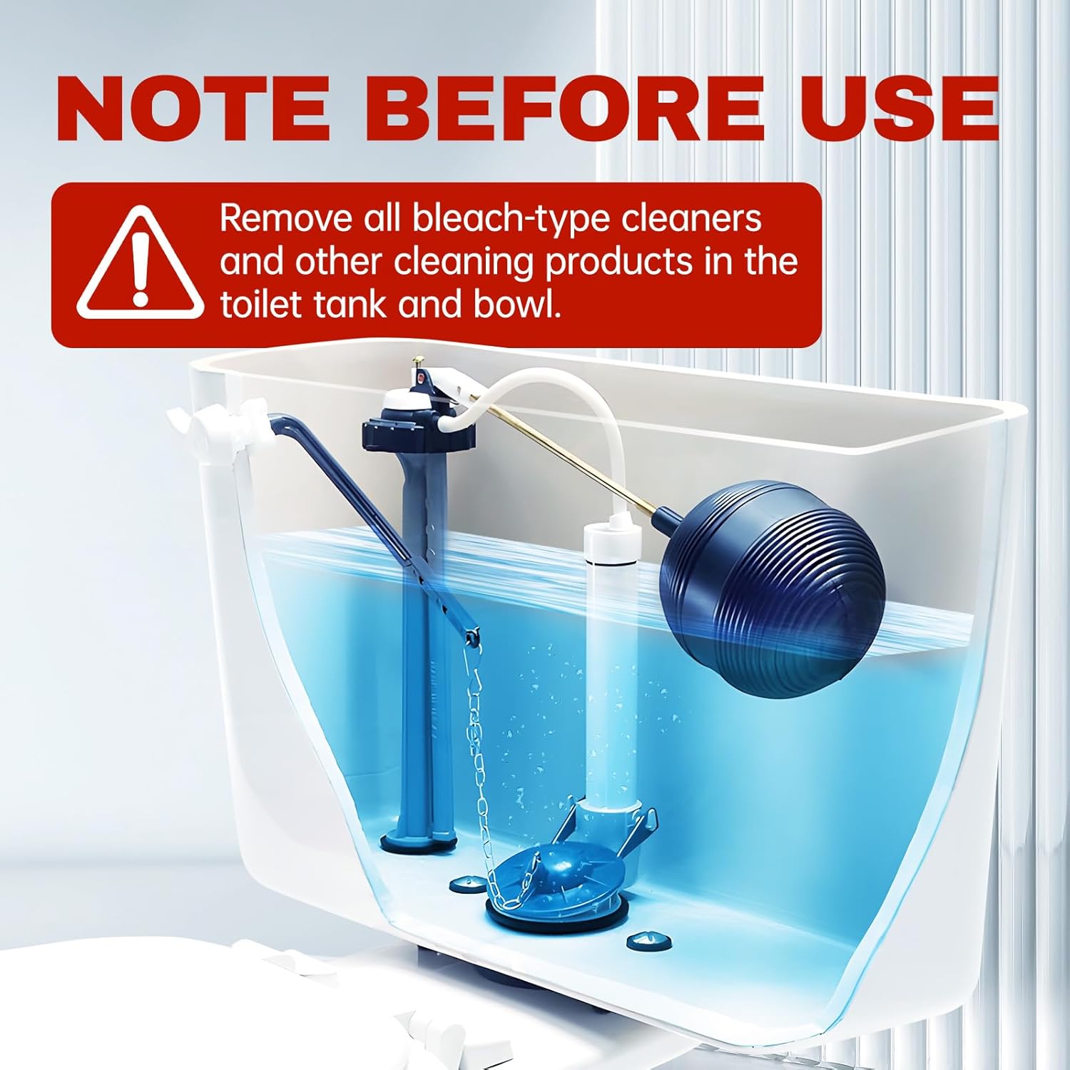Vacplus Toilet Tank Cleaner - 6 Pack Mold and Rust Tablets to Refresh Your Half Bath Powder Room