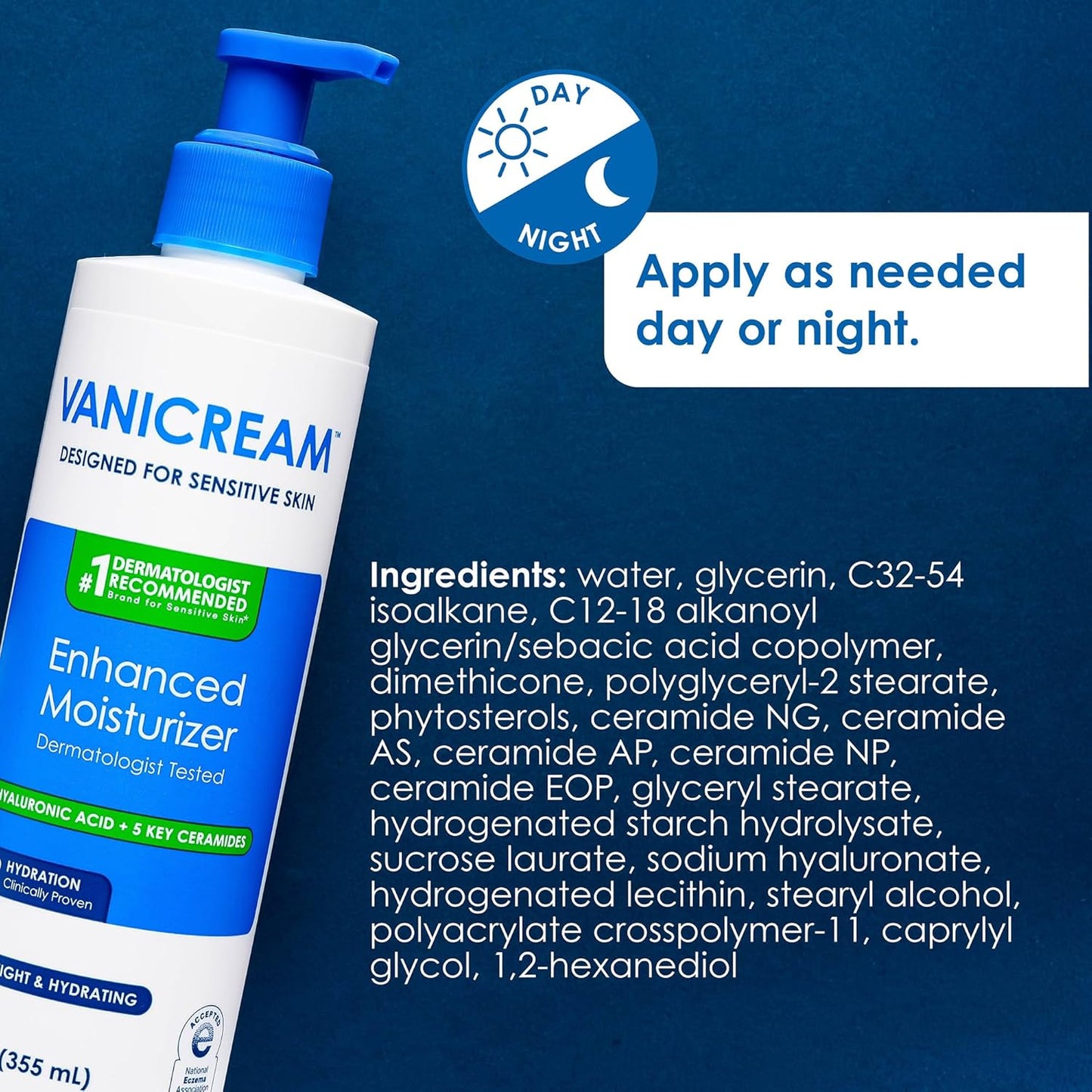 Vanicream Enhanced Moisturizer – One-Bottle Multi-Use Lotion for Clean Vanity and Capsule Skincare Routine