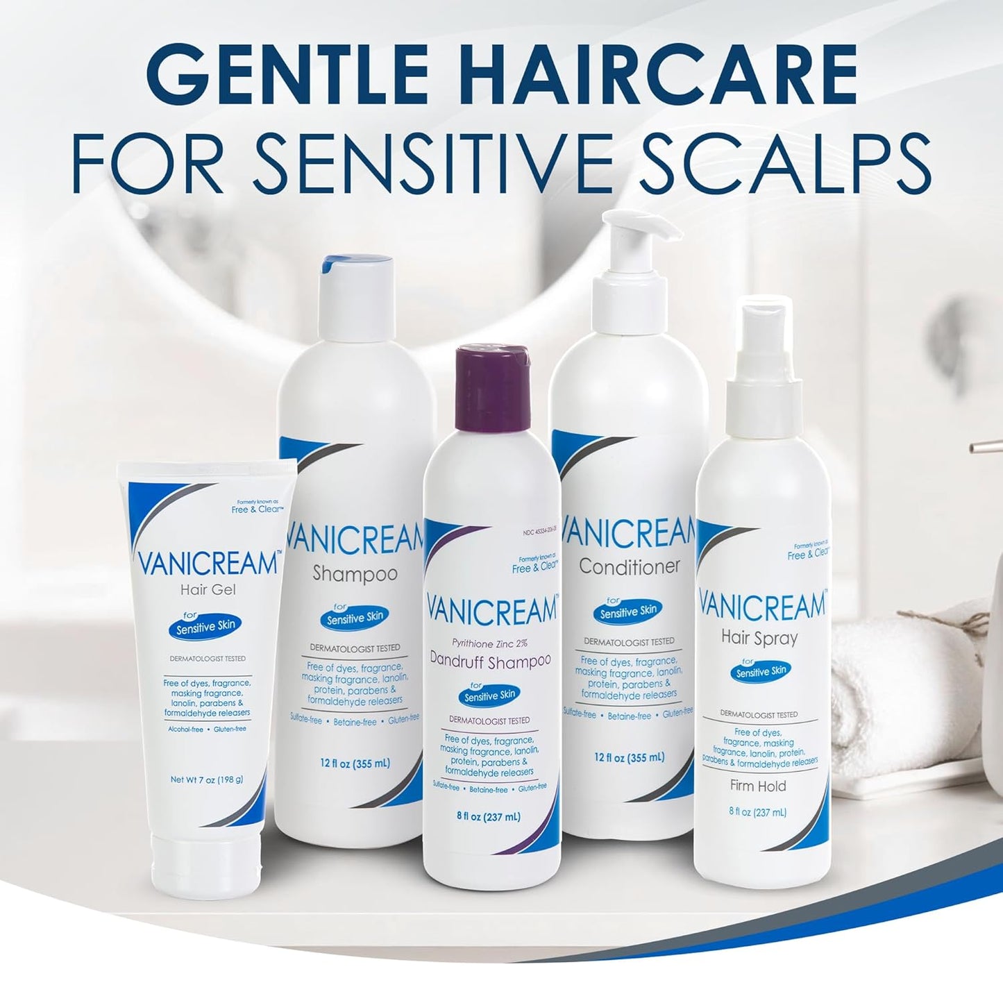 Vanicream Hair Shampoo – Gentle Family Wash Safe for Kids and Adults, Shared Shower Staple 12 oz
