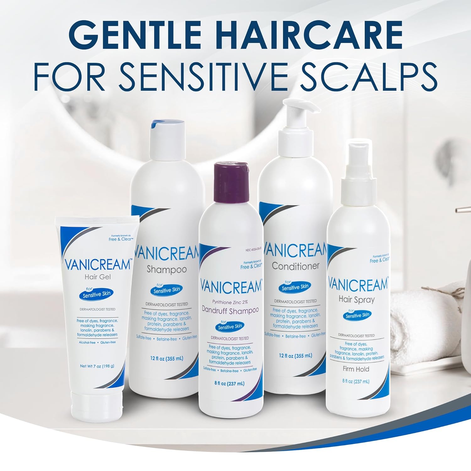 Vanicream Hair Shampoo – Gentle Family Wash Safe for Kids and Adults, Shared Shower Staple 12 oz