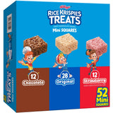 Kellogg's Mini Crispy Marshmallow Squares – Backpack and Tote Bag Snack for Outdoor Adventures, Bulk 52 Count Box