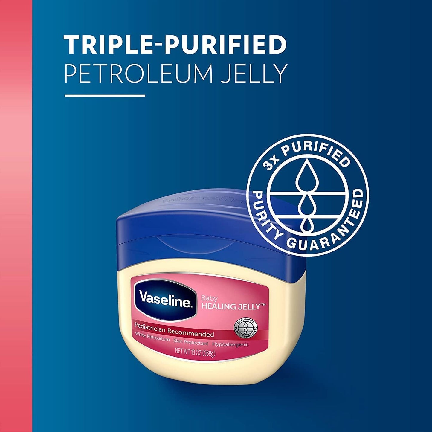 Vaseline Baby Jelly 13 oz 4 Count Bundle – Welcome Newborn Gift for Baby Shower Celebration Tables