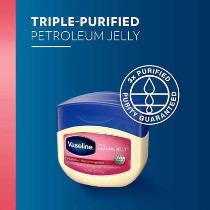 Vaseline Baby Jelly 13 oz 4 Count Bundle – Welcome Newborn Gift for Baby Shower Celebration Tables