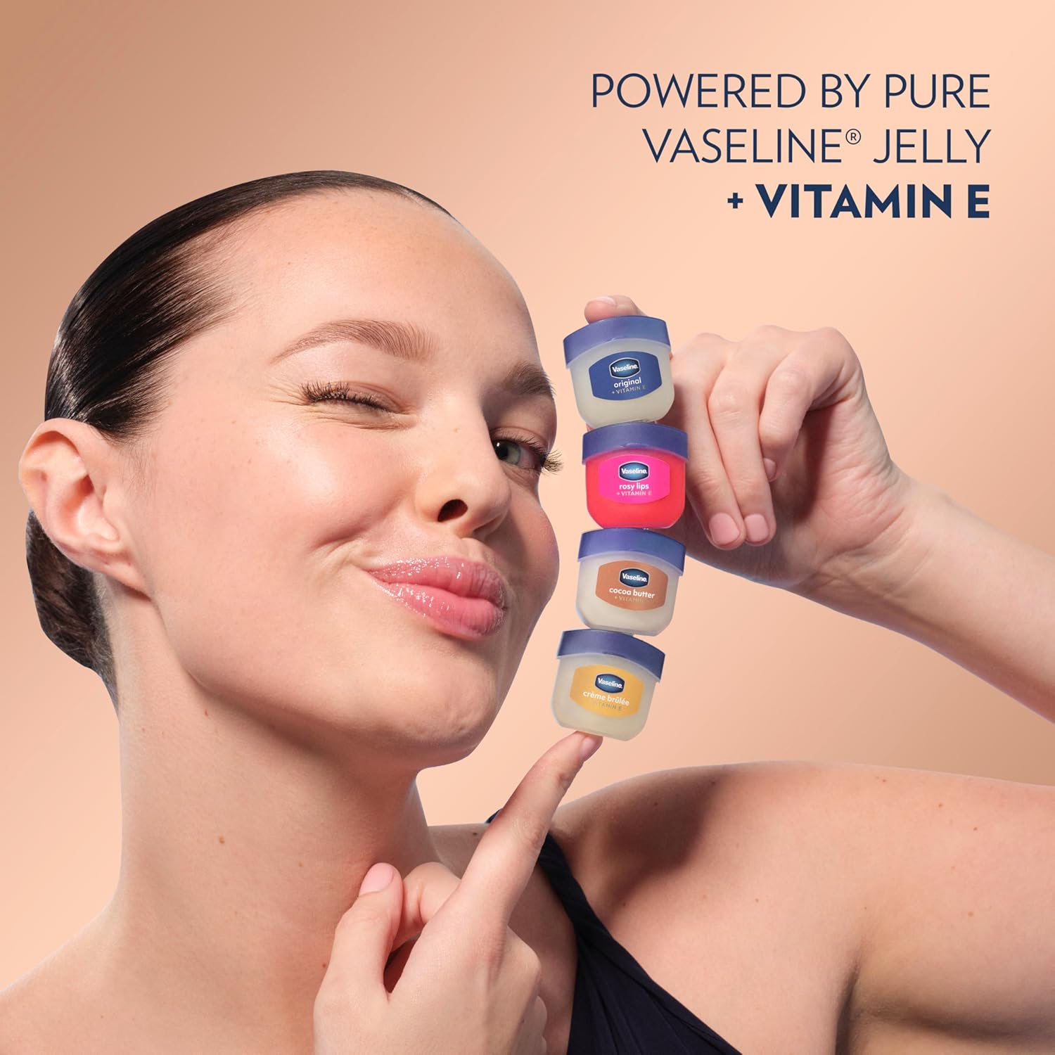 Vaseline Cocoa Butter Mini Lip Balm 2 ct – Calming Bath Time Lip Treatment, Glossy Moisture Seal