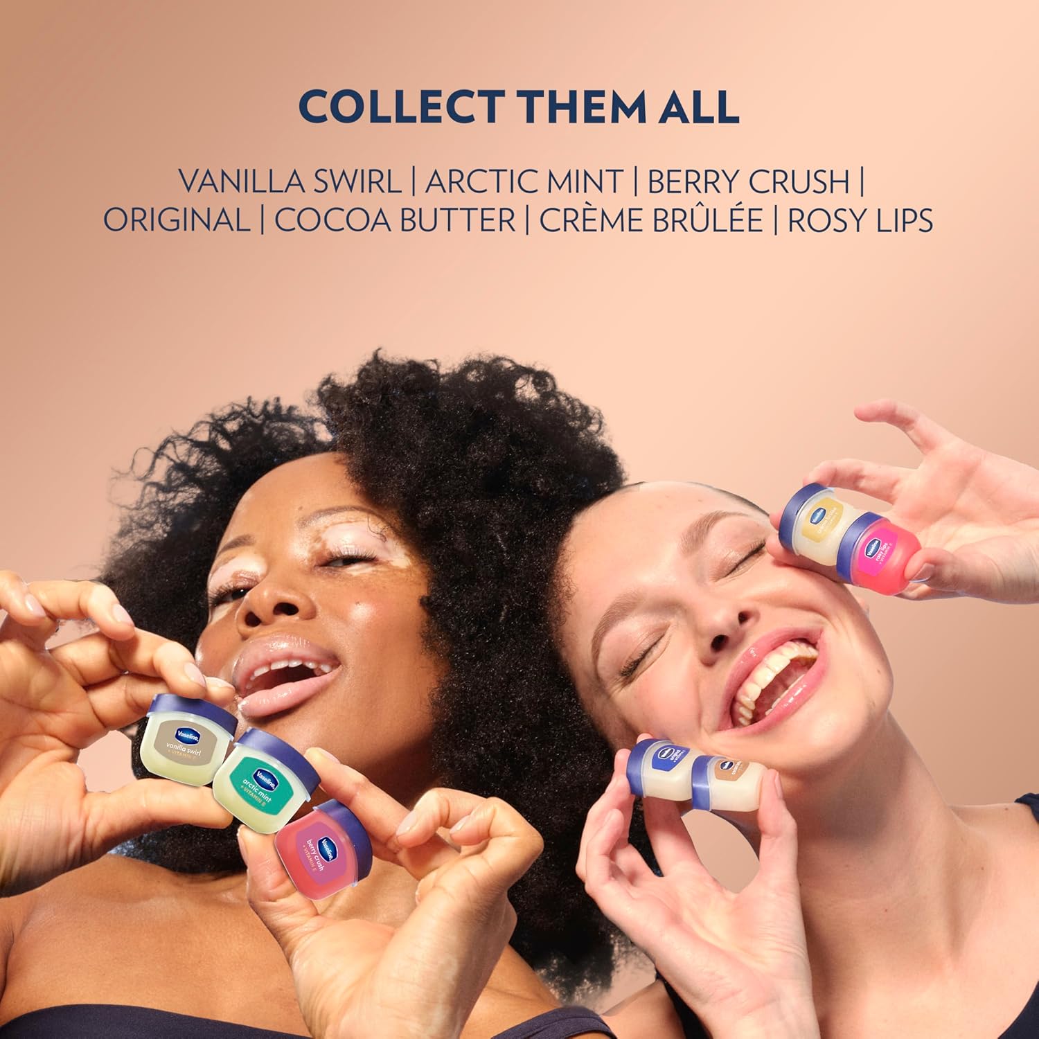 Vaseline Cocoa Butter Mini Lip Balm 2 ct – Calming Bath Time Lip Treatment, Glossy Moisture Seal