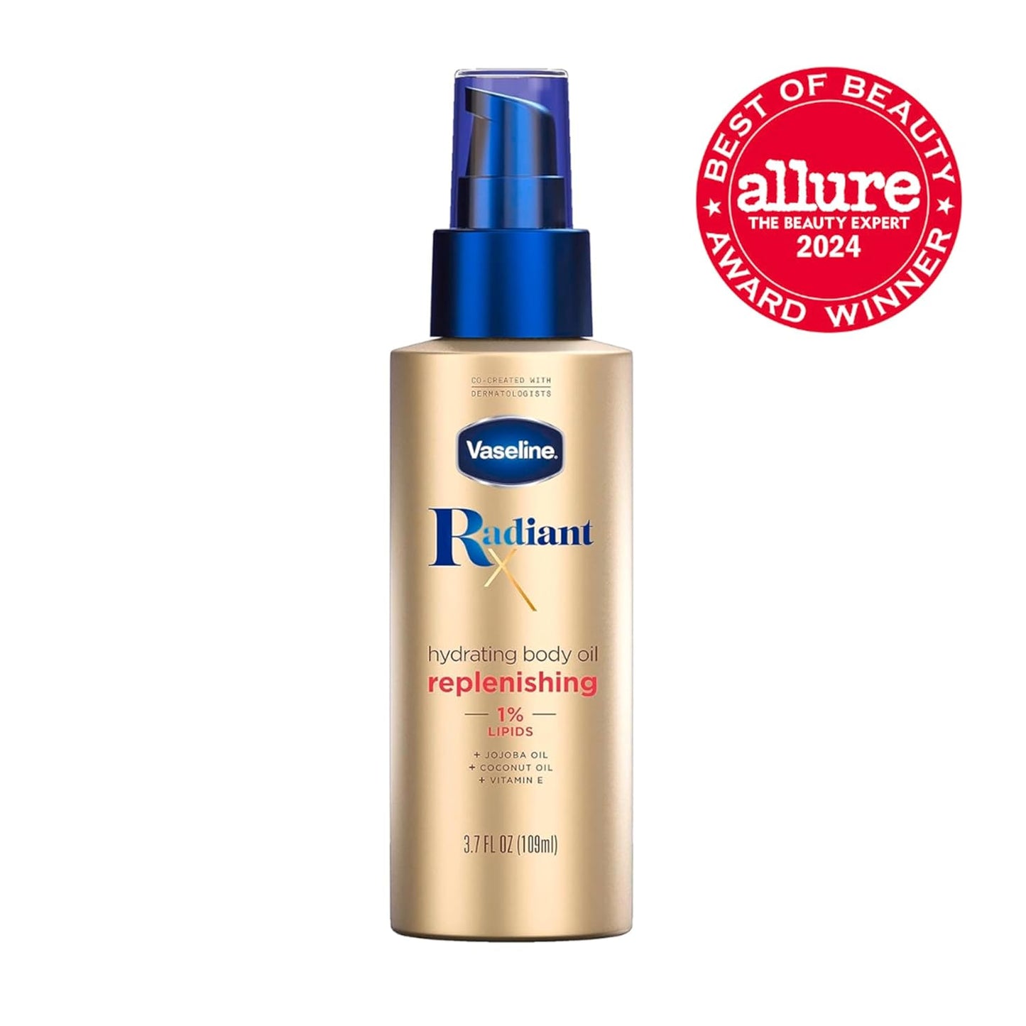 Vaseline Radiant X Nourishing Body Oil, Dermatologist Co-Created Barrier Repair for Reactive and Aging Skin