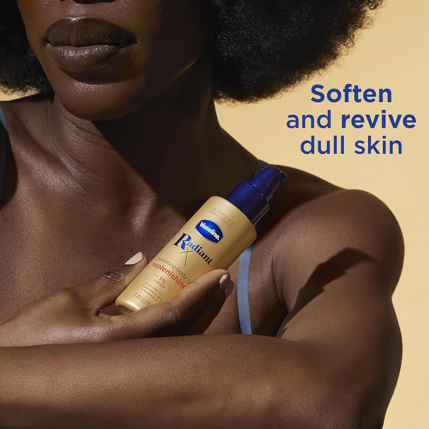Vaseline Radiant X Nourishing Body Oil, Dermatologist Co-Created Barrier Repair for Reactive and Aging Skin