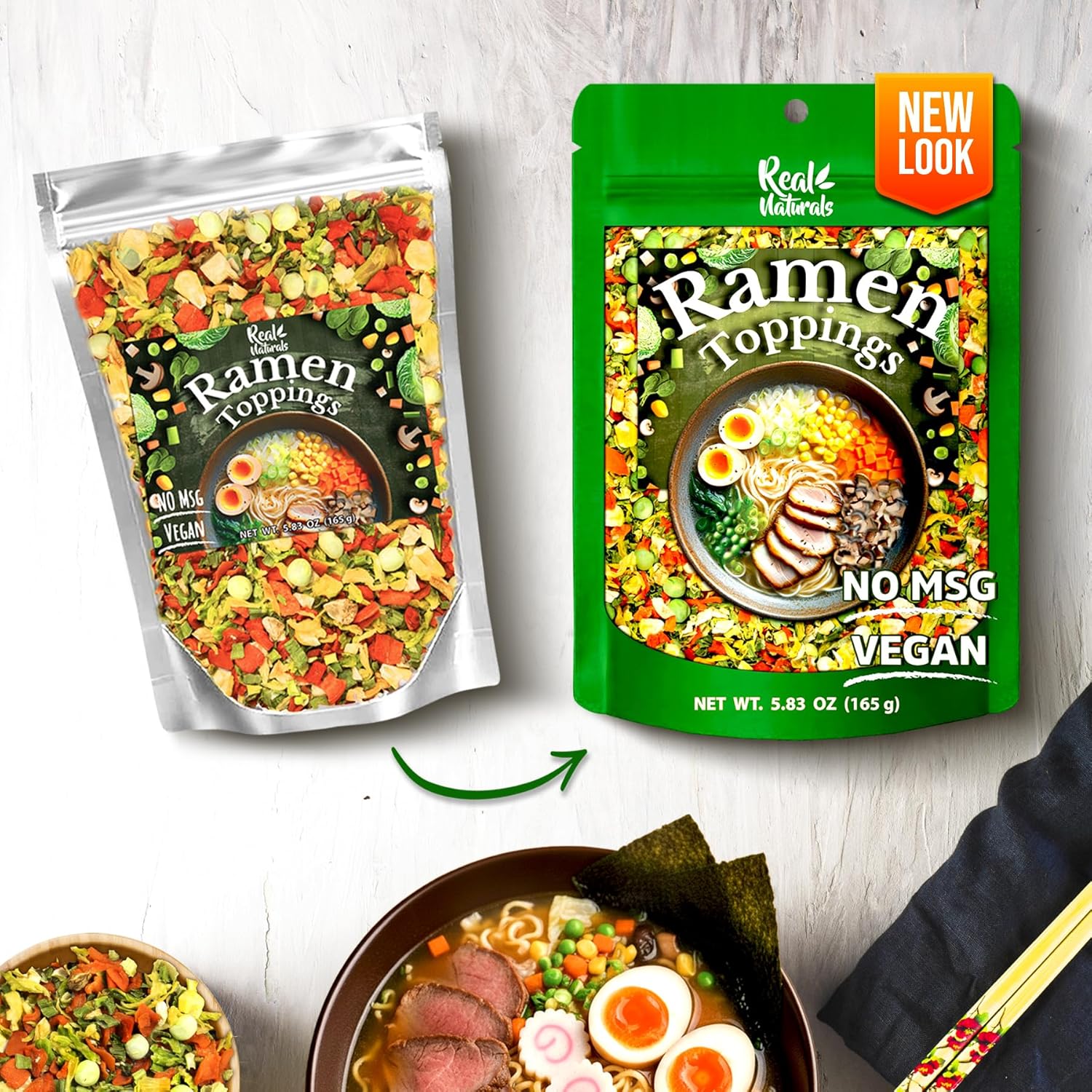 VeggieRush Dehydrated Ramen Toppings – Fast Veggie Mix-In for Focused Study Sessions