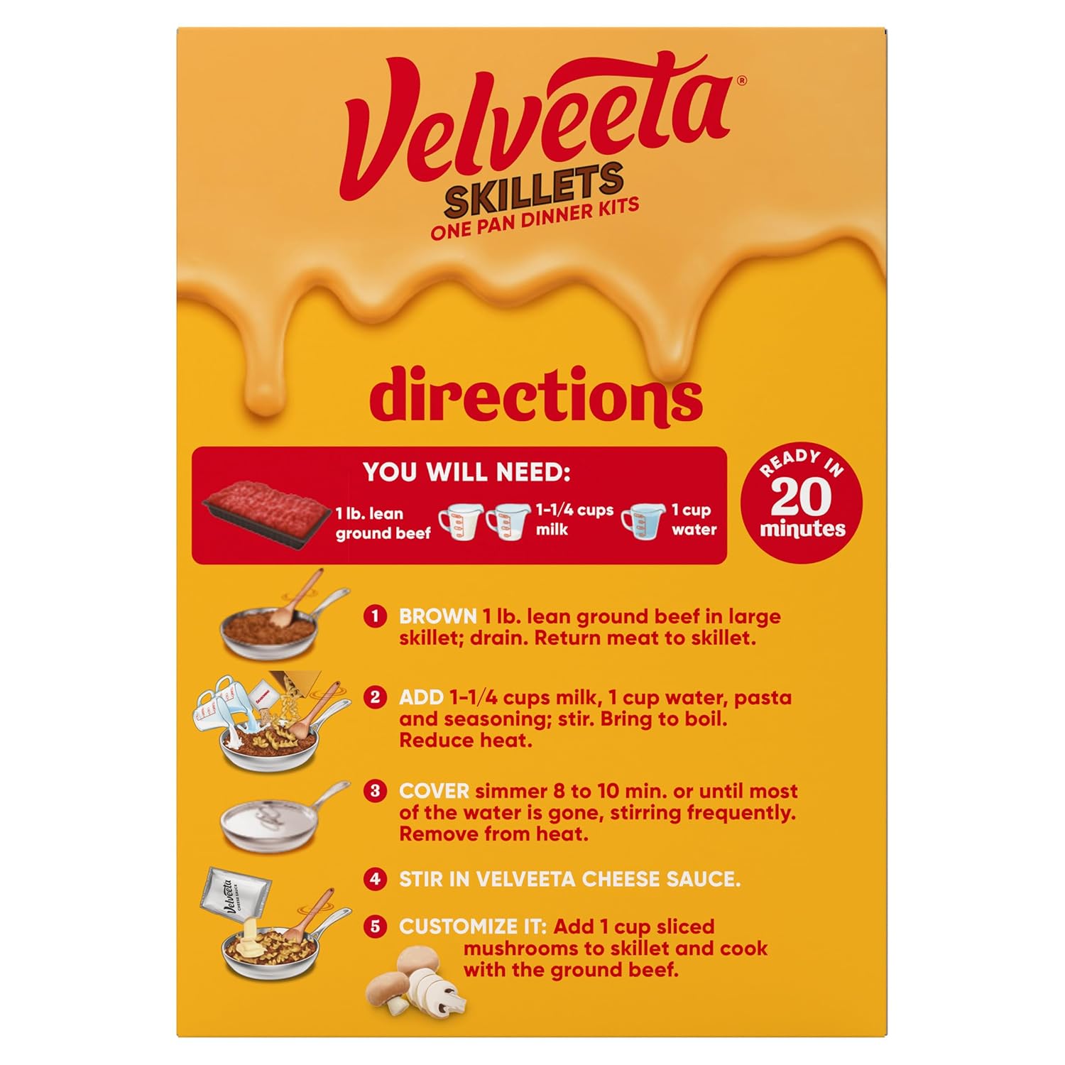 Velveeta Skillets Cheesy Dinner Kit – Simple One-Pan Solution for Uncluttered Kitchens