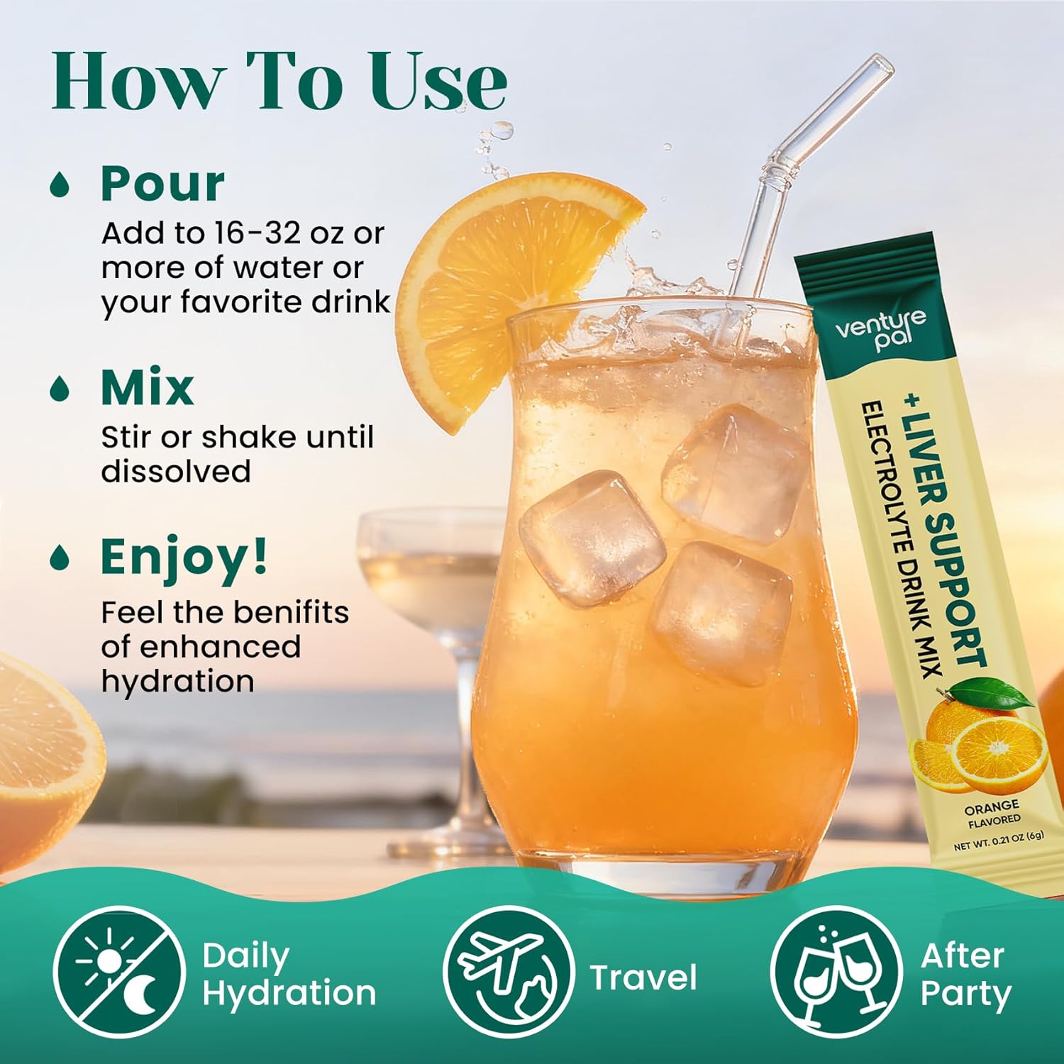 Venture Pal Liver Cleanse Electrolyte Powder – Self-Care Hydration for Mindful Mornings