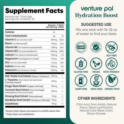 Venture Pal Liver Cleanse Electrolyte Powder – Self-Care Hydration for Mindful Mornings