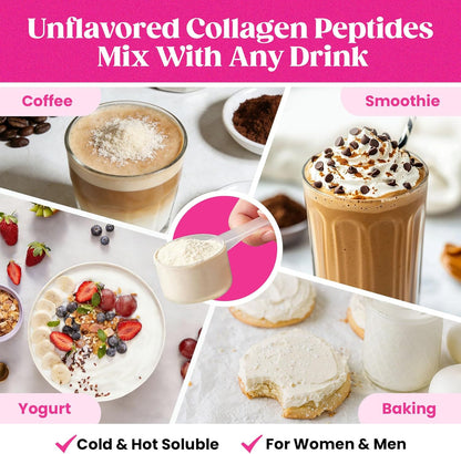 Venture Pal Multi Collagen Powder – Self-Care Supplement for Her Morning Routine, Hair Skin Nail Renewal