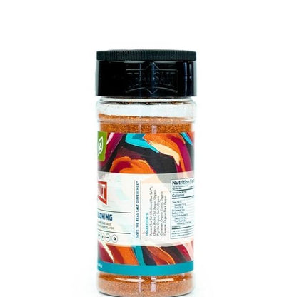 versatile application on fish, meat, rice, beans, dips, and vegetables with adjustable 1 tbsp per pound guidance