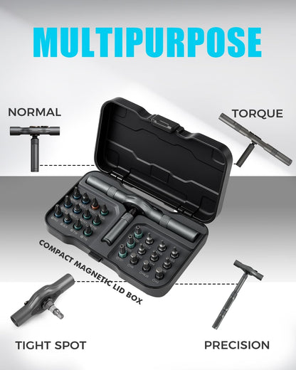 VMAN Ratchet Screwdriver Set – Intentional Living Repair Kit, One Tool to Replace a Full Drawer