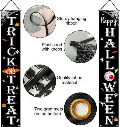 wall mount / hang-anywhere mounting with classic black halloween icon pattern