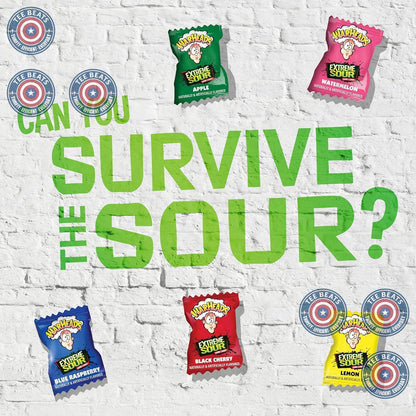 WARHEADS Extreme Sour Hard Candy Individually Wrapped 2 oz Bag for Kids Birthday Party Favor Bags and Lunchboxes