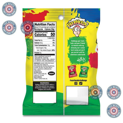WARHEADS Sour Candy for Office Break Room and Conference Room Jars - Assorted Flavor Variety - 3 Pack