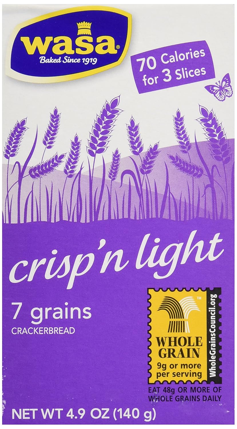 Wasa 7 Grain Crispbread – Uncluttered Snack Box for Intentional Kitchens, Seven Grain Simple Stack