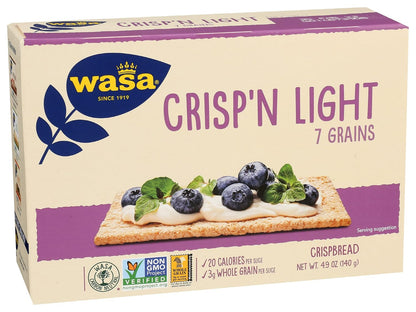 Wasa 7 Grain Crispbread – Uncluttered Snack Box for Intentional Kitchens, Seven Grain Simple Stack