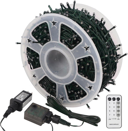 WATERGLIDE Multicolor String Lights 328 FT – Weatherproof Backyard, Porch & Fence Lighting with Remote